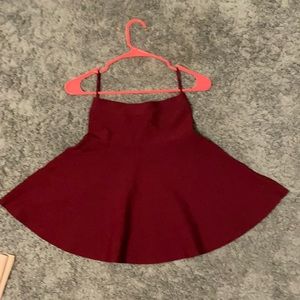 BCBG MAXAZRIA Red Skater Skirt